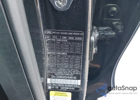 2016 Land Rover Discovery Sport Hse from USA, damaged, VIN SALCR2BG0GH549145